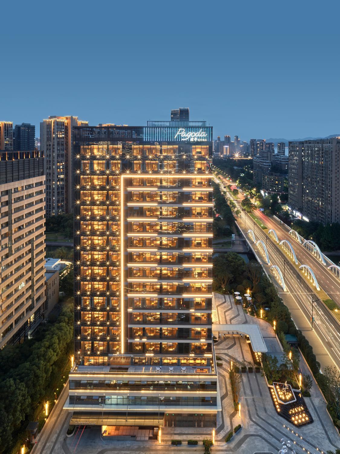 Pagoda Hotel Hangzhou Binjiang Exteriör bild